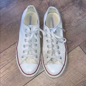 White Chuck Taylor’s, women’s size 9